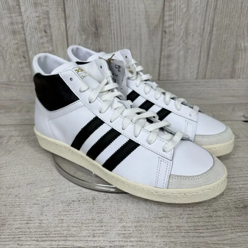 ADIDAS JABBAR HI Men’s Size 10.5 White Black JI3445 Womens Sz 11.5 Basketball